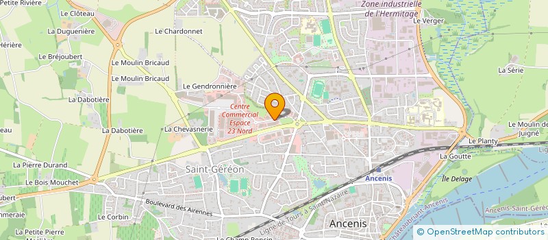 localisation de l'entreprise M.A. SERVICES  ANCENIS-SAINT-GEREON