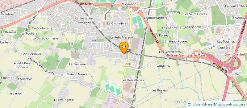 localisation de l'entreprise M.A.T. à JOUE-LES-TOURS