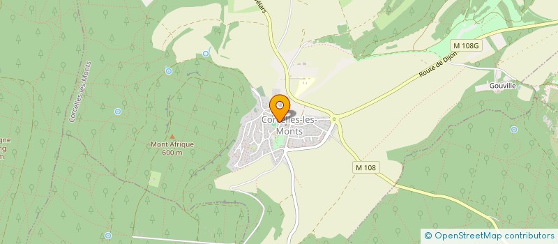 localisation de l'entreprise M.A.T.C.E.  CORCELLES-LES-MONTS