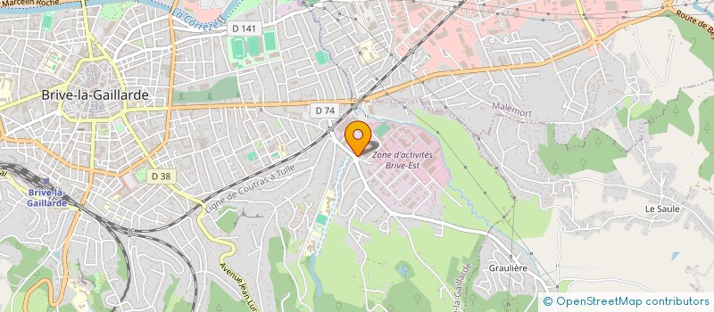 localisation de l'entreprise M.A.T FORMATION - LA MANUFACTURE A TALENTS FORMATION  BRIVE-LA-GAILLARDE