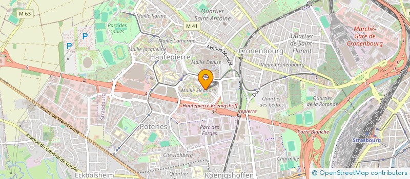 localisation de l'entreprise M.A. TAXI à STRASBOURG