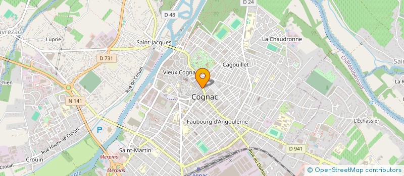 localisation de l'entreprise M.A.U à COGNAC