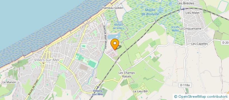 localisation de l'entreprise M.A.V à VILLERS-SUR-MER