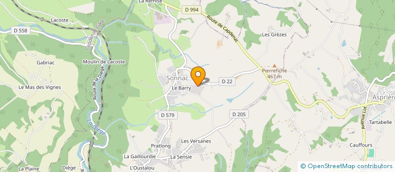 localisation de l'entreprise M AND A  SONNAC