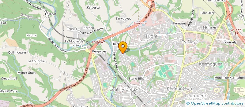 localisation de l'entreprise M AND C - MELLIER & CANTIN  QUIMPER