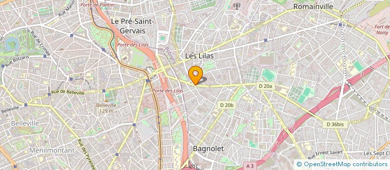 localisation de l'entreprise M ANGE à LES LILAS