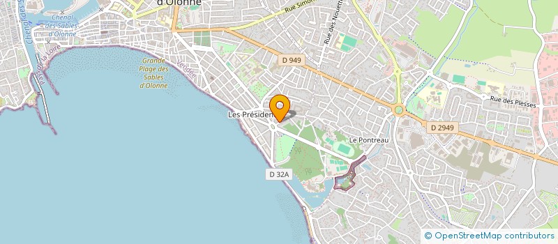 localisation de l'entreprise M ASSURANCES à LES SABLES D'OLONNE