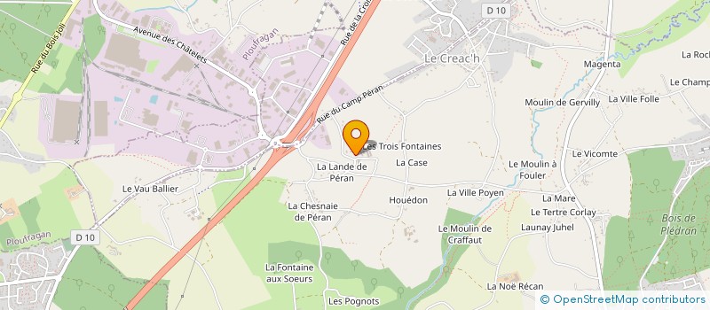 localisation de l'entreprise M AU CARRE  PLEDRAN