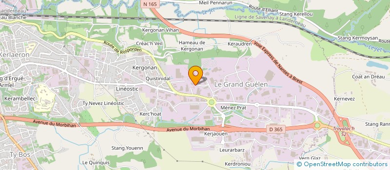 localisation de l'entreprise M AUTO DESIGN  QUIMPER