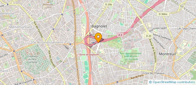 localisation de l'entreprise M.B.3 à BAGNOLET