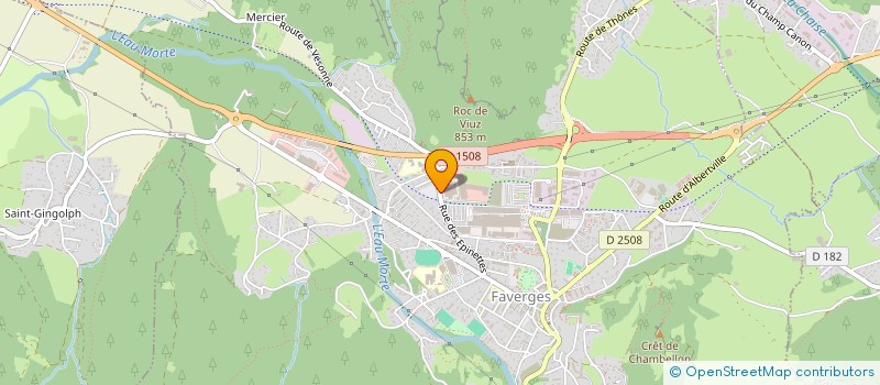 localisation de l'entreprise M B  FAVERGES-SEYTHENEX