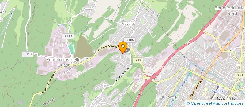 localisation de l'entreprise M.B. à OYONNAX
