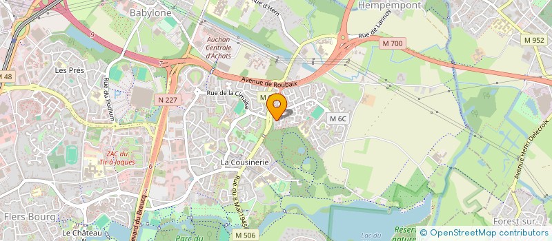 localisation de l'entreprise M&B à VILLENEUVE-D'ASCQ