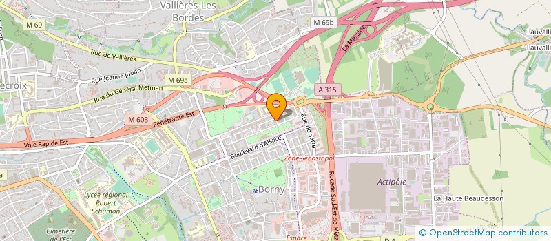 localisation de l'entreprise M.B  METZ