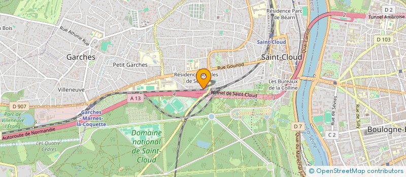 localisation de l'entreprise M.B.A. à SAINT-CLOUD
