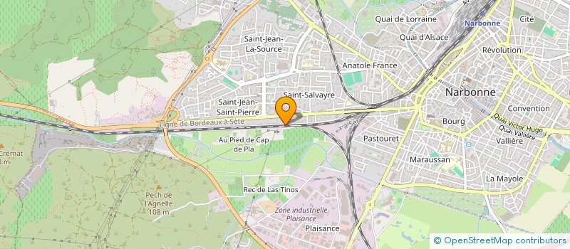 localisation de l'entreprise M.B.A à NARBONNE
