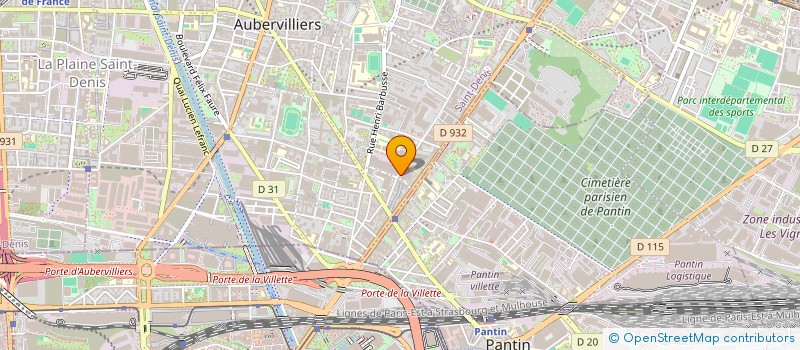 localisation de l'entreprise M.B.A  AUBERVILLIERS