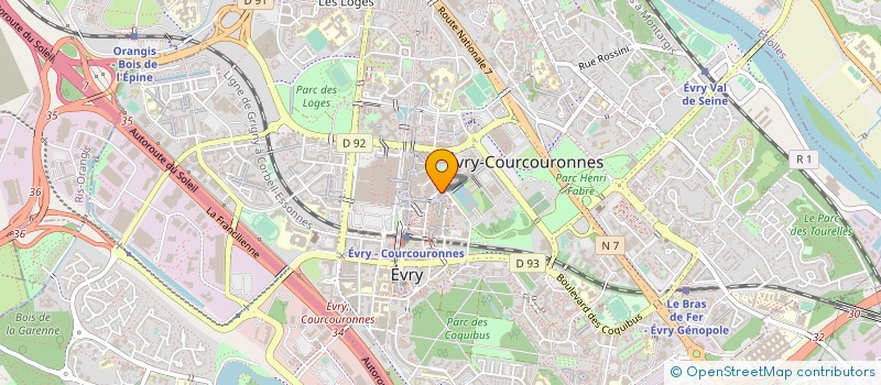 localisation de l'entreprise M.B. AVOCATS.  EVRY-COURCOURONNES