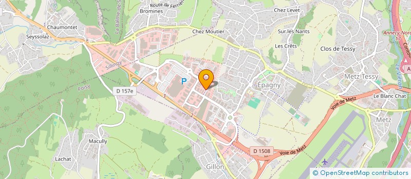localisation de l'entreprise M.B.B INVEST à EPAGNY METZ-TESSY