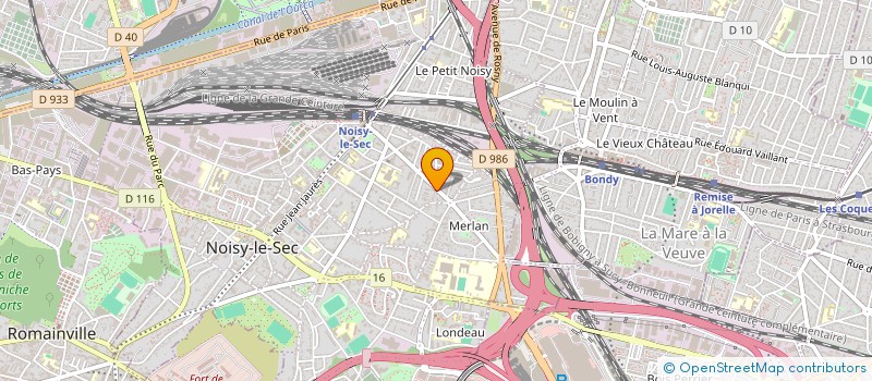 localisation de l'entreprise M.B. BATIMENT à NOISY-LE-SEC