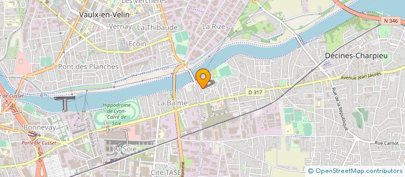 localisation de l'entreprise M.B. BATIMENT  DECINES-CHARPIEU