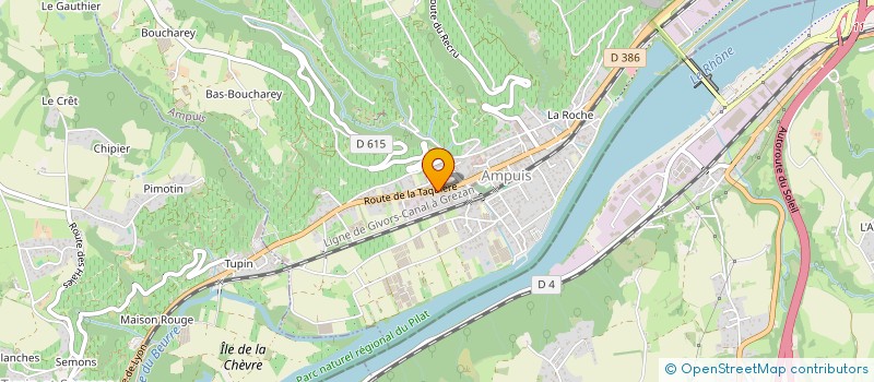 localisation de l'entreprise M.B.C.D.  AMPUIS