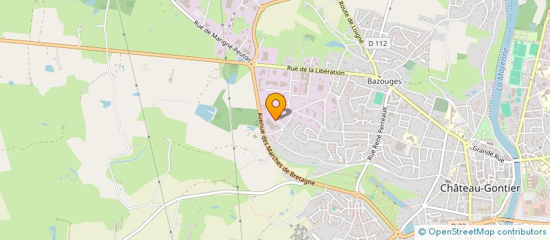 localisation de l'entreprise M.B.C. MAISON BOIS CRUARD à CHATEAU-GONTIER-SUR-MAYENNE