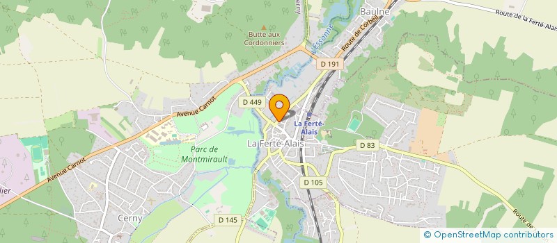 localisation de l'entreprise M&B COIFFURE à LA FERTE-ALAIS