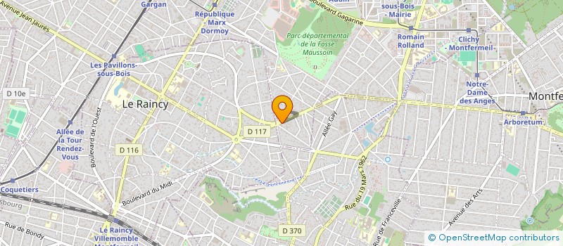 localisation de l'entreprise M.B.D.I. à CLICHY-SOUS-BOIS