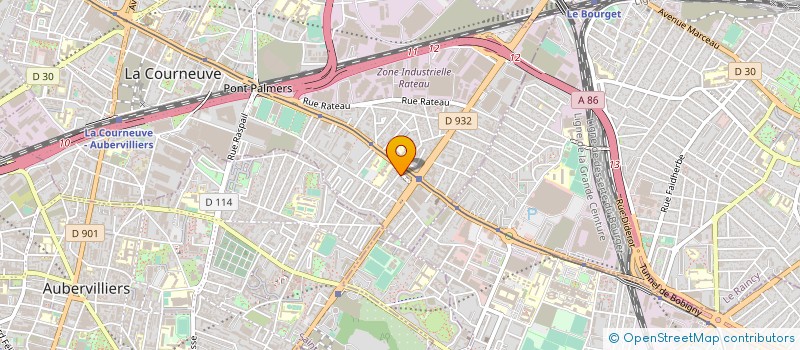localisation de l'entreprise M.B.D TRANSPORT  LA COURNEUVE