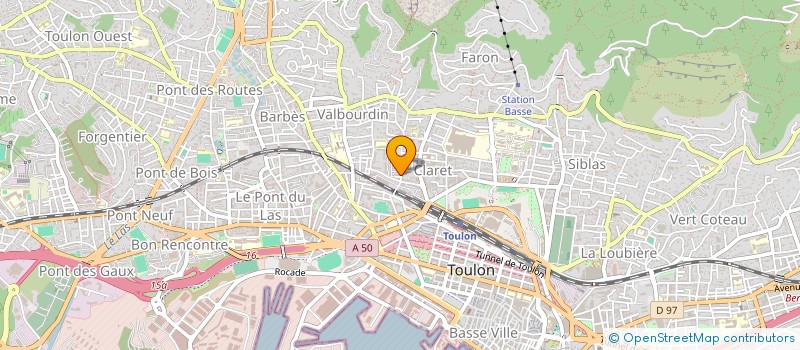 localisation de l'entreprise M&B DE CLARET à TOULON