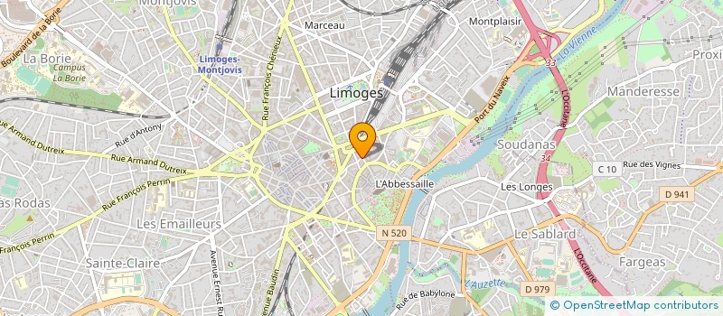 localisation de l'entreprise M.B.F.N. à LIMOGES