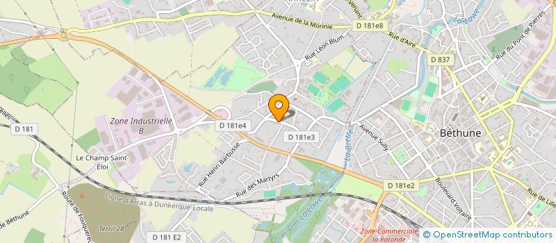 localisation de l'entreprise M.B FERMETURES à ANNEZIN