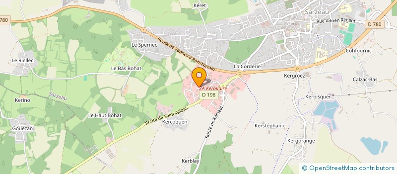 localisation de l'entreprise M.B.H.  SARZEAU