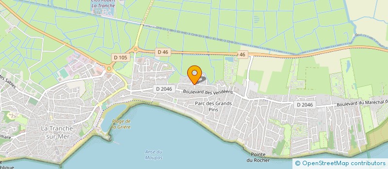 localisation de l'entreprise M.B.I à LA TRANCHE-SUR-MER