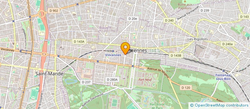 localisation de l'entreprise M.B. IMMO à VINCENNES