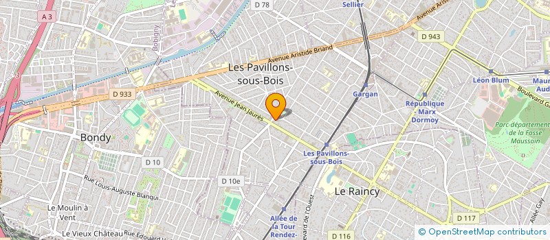 localisation de l'entreprise M.B IMMO à LE RAINCY