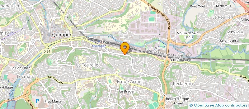 localisation de l'entreprise M&B IMMO  QUIMPER