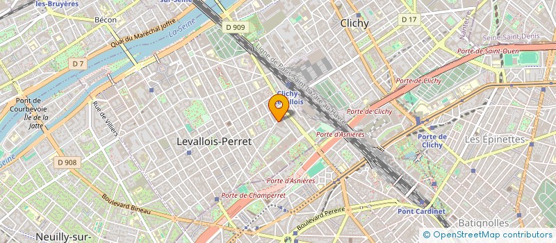 localisation de l'entreprise M.B IMMOFONDS à LEVALLOIS-PERRET