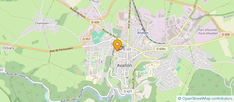 localisation de l'entreprise M.B.J. à AVALLON