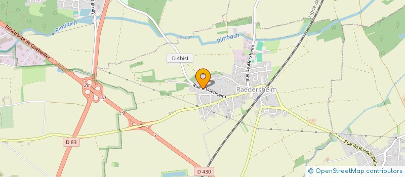 localisation de l'entreprise M.B.L.  RAEDERSHEIM