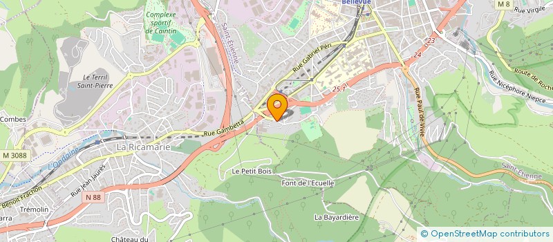 localisation de l'entreprise M.B LOISIRS  SAINT-ETIENNE