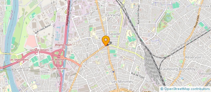 localisation de l'entreprise M.B.M. à TOULOUSE