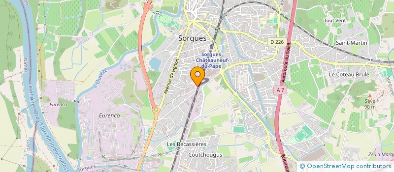 localisation de l'entreprise M.B.M. à SORGUES