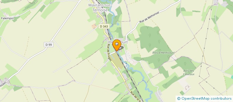 localisation de l'entreprise M.B.M.  HERNICOURT