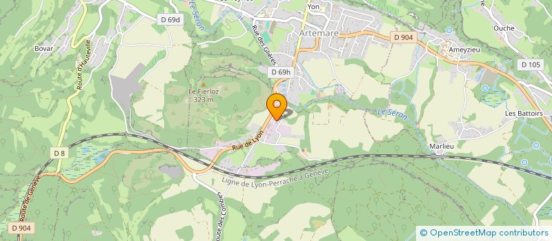 localisation de l'entreprise M.B.M. - CONSTRUCTION  ARTEMARE