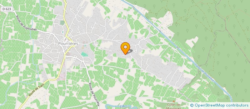 localisation de l'entreprise M.B.M (MOBILIER BOIS METAL)  POURRIERES