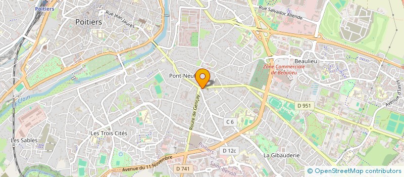 localisation de l'entreprise M B MARKET à POITIERS