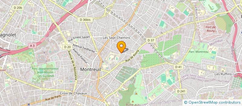 localisation de l'entreprise M.B MODE BEAN à MONTREUIL