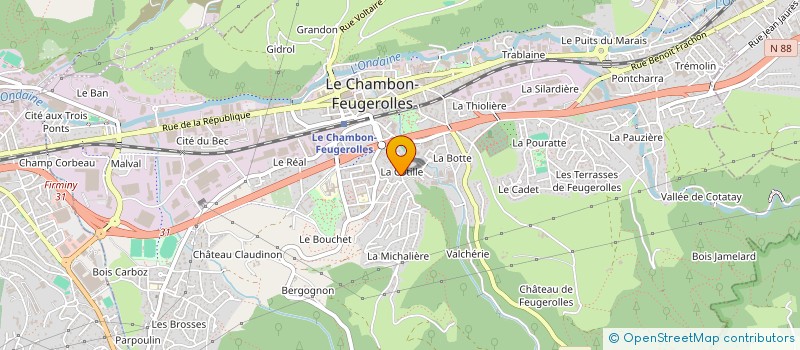 localisation de l'entreprise M.B.N  LE CHAMBON-FEUGEROLLES